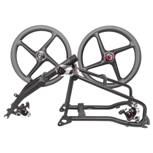 Suncord Titanium alloy disc brake front and rear forks + four-Spoke wheel disc for Brompton