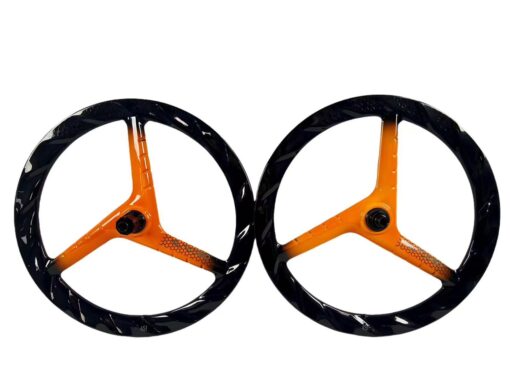 Suncord 451 full carbon Tri-Spoke wheel for Brompton GLINE Bicycle DISC - Image 6