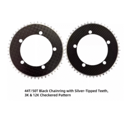 Alternative view of Suncord Carbon Fiber Molded Composite Narrow-Wide Chainring 130BCD for Brompton