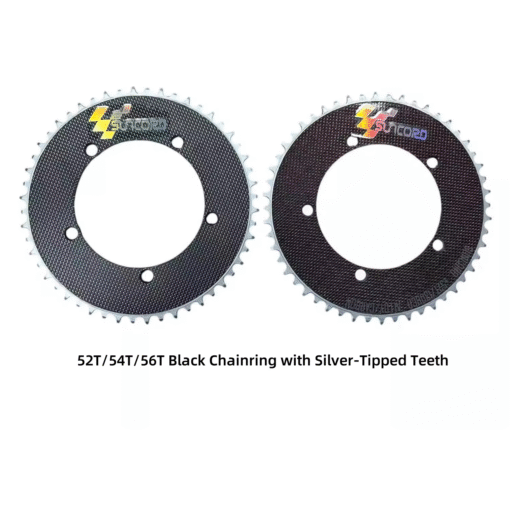 Suncord Carbon Fiber Molded Composite Narrow-Wide Chainring 130BCD for Brompton - Image 4