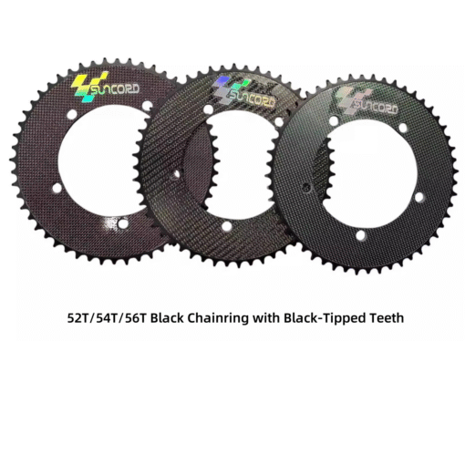 Suncord Carbon Fiber Molded Composite Narrow-Wide Chainring 130BCD for Brompton - Image 5