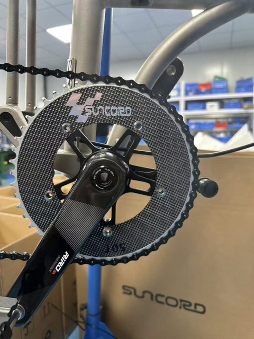 Suncord Carbon Fiber Molded Composite Narrow-Wide Chainring 130BCD for Brompton - Image 7